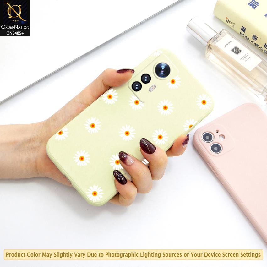 Xiaomi 12S Cover - ONation Daisy Series - HQ Liquid Silicone Elegant Colors Camera Protection Soft Case (Fast Delivery)