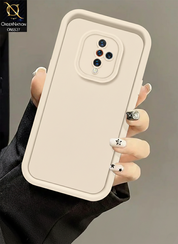 Vivo S1 Pro Cover - Off White - Soft Silicone Case With Round Bumper Matte TPU Shockproof Cover