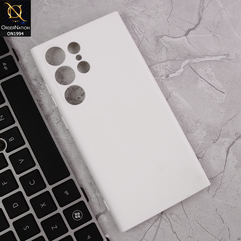 Samsung Galaxy S24 Plus Cover - White - Matte Shockproof Sillica Gel Soft Case