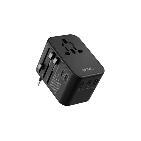 WIWU UA-303 UNIVERSAL TRAVEL ADAPTER - BLACK
