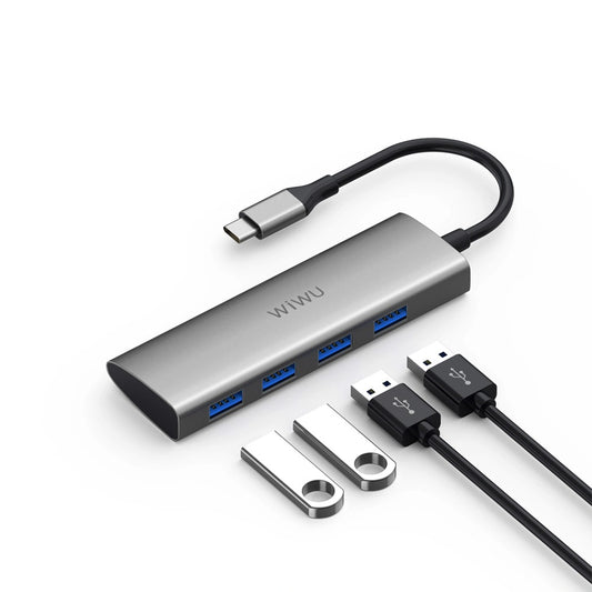 Wiwu Alpha 440 Type-C to 4x USB Ports - Silver