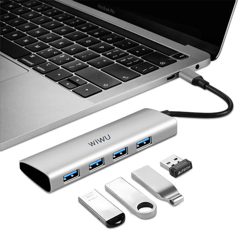 Wiwu Alpha 440 Type-C to 4x USB Ports - Silver