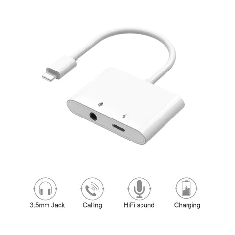 Wiwu LT01 Pro 2 in 1 Lightning Adapter - White