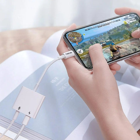 Wiwu LT01 Pro 2 in 1 Lightning Adapter - White