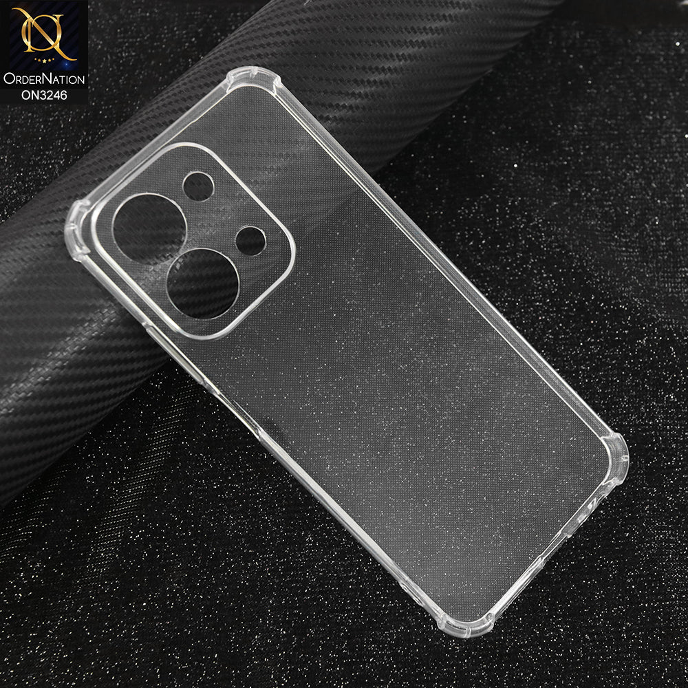 Xiaomi Redmi 15C 4G Cover - Transparent - Soft 4D Design Shockproof Silicone Transparent Clear Camera Protection Case