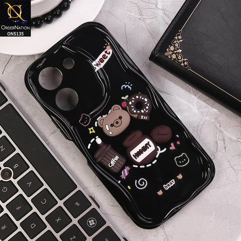 Vivo Y27s Cover - Design 3 - Cute 3D Cartoon Soft Silicon Helix Soft Borders Camera Protection Case