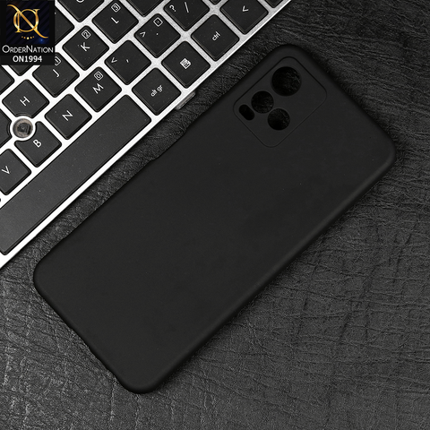 Vivo Y32 Cover - Black - Matte Shockproof Sillica Gel Soft Case