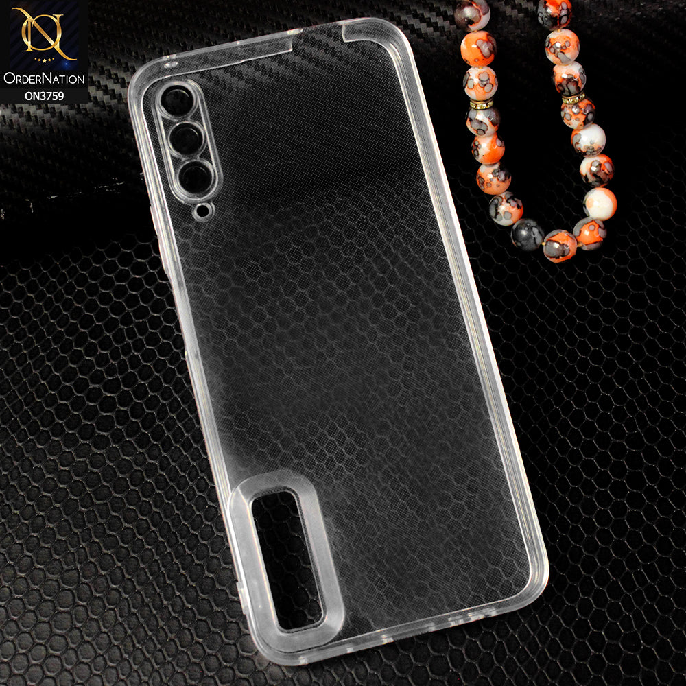 Huawei Y9s Cover - Transparent - Logo Hole Camera Lense Protection Soft Silicon Transparent Case