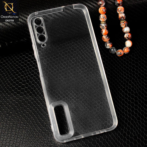 Huawei Y9s Cover - Transparent - Logo Hole Camera Lense Protection Soft Silicon Transparent Case