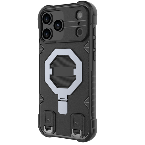 iPhone 17 Pro Max Cover - Black -  MagSafe Compatible Case with Kickstand Ring Holder TPU Shockproof