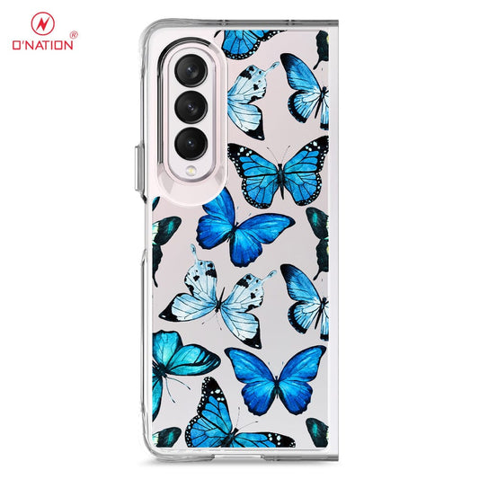 Samsung Galaxy Z Fold 3 5G Cover - O'Nation Butterfly Dreams Series - Clear Phone Case - Shockpoof Soft Tpu Clear Case