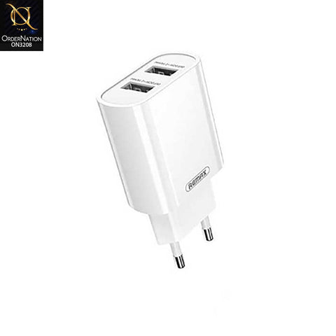 White - REMAX Simple Series Dual USB Adapter RP-U35