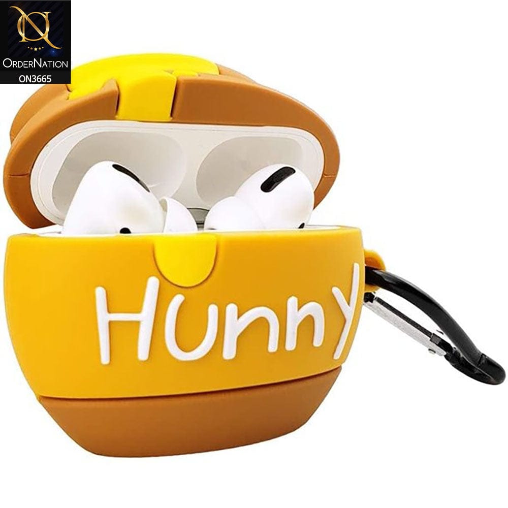 Airpods Pro Cover - Brown - New Trending 3D Honey Jar Cartoon Soft Silicone Airpods Case