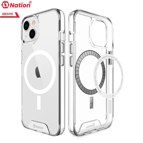 iPhone 13 Mini Cover - ONation MagSafe Series - Premium Quality No Yellowing Drop Tested Tpu+Pc Clear Soft Edges