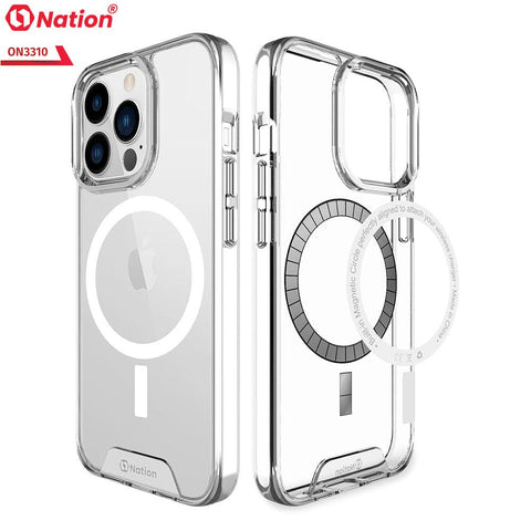 iPhone 12 Pro Max Cover - ONation MagSafe Series - Premium Quality No Yellowing Drop Tested Tpu+Pc Clear Soft Edges