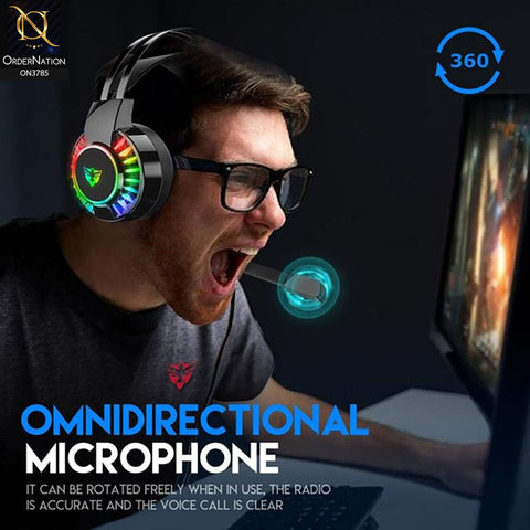 G605 Wired Gaming Headset For PC, Mobile Phone, PS5, With RGB LED, Adjustable Microphone, 3.5 Mm With Mic ( Not Wireless/Bluetooth )