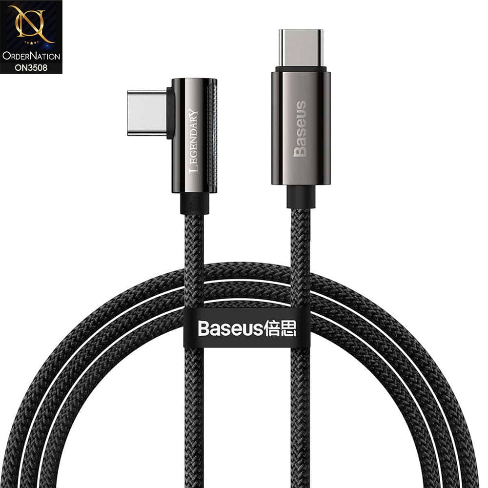 Baseus Legend Elbow TypeC to TypeC 100W 2M Fast Charging Data Cable Black