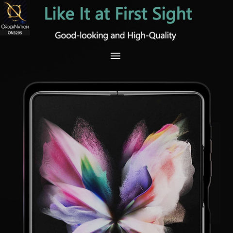 Samsung Galaxy Z Fold 3 5G Cover - Black - Ultra Thin Anti-Fall Protection Hard Shell Case With Protector