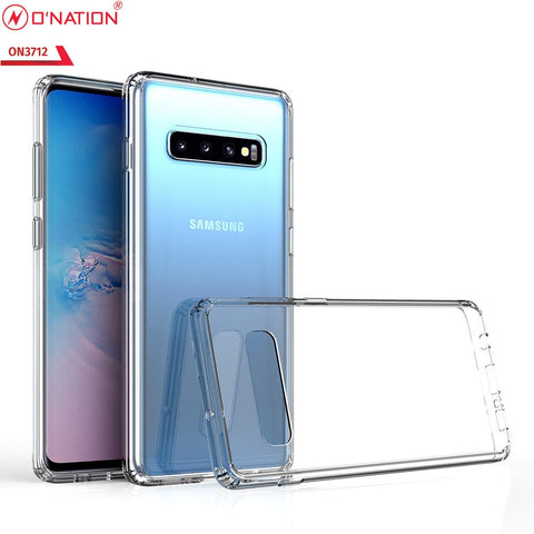 Samsung Galaxy S10 Plus Cover  - ONation Crystal Series - Premium Quality Clear Case No Yellowing Back With Smart Shockproof Cushions