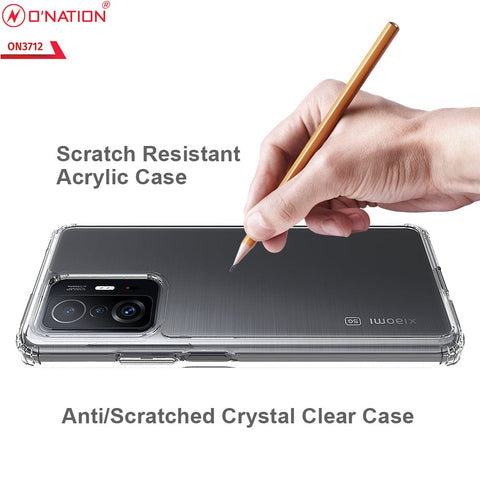 Xiaomi 11T Cover  - ONation Crystal Series - Premium Quality Clear Case No Yellowing Back With Smart Shockproof Cushions