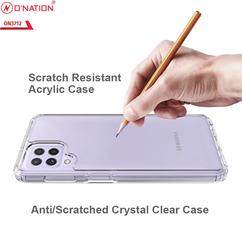 Samsung Galaxy M32 Cover  - ONation Crystal Series - Premium Quality Clear Case No Yellowing Back With Smart Shockproof Cushions