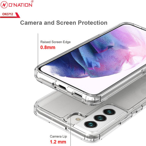 Samsung Galaxy S22 5G Cover  - ONation Crystal Series - Premium Quality Clear Case No Yellowing Back With Smart Shockproof Cushions