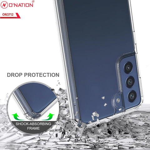 Samsung Galaxy S21 FE 5G Cover  - ONation Crystal Series - Premium Quality Clear Case No Yellowing Back With Smart Shockproof Cushions