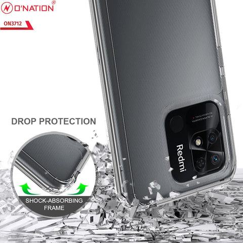 Xiaomi Redmi 10C Cover  - ONation Crystal Series - Premium Quality Clear Case No Yellowing Back With Smart Shockproof Cushions