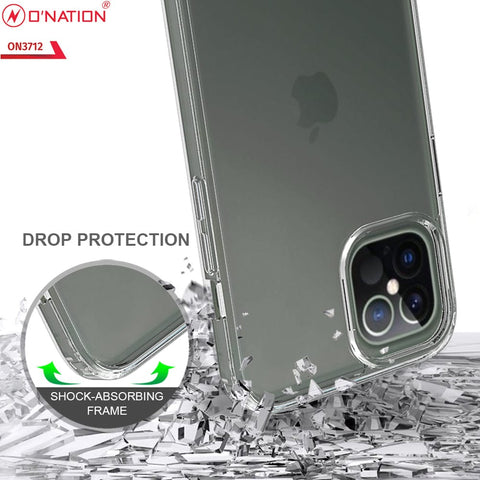 iPhone 12 Pro Max Cover  - ONation Crystal Series - Premium Quality Clear Case No Yellowing Back With Smart Shockproof Cushions