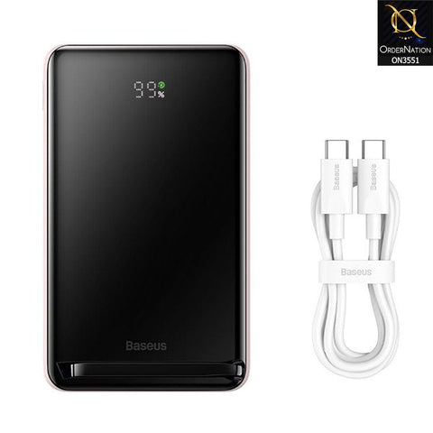 Baseus Magnetic Bracket Wireless 10,000mah Power Bank 20W - Pink