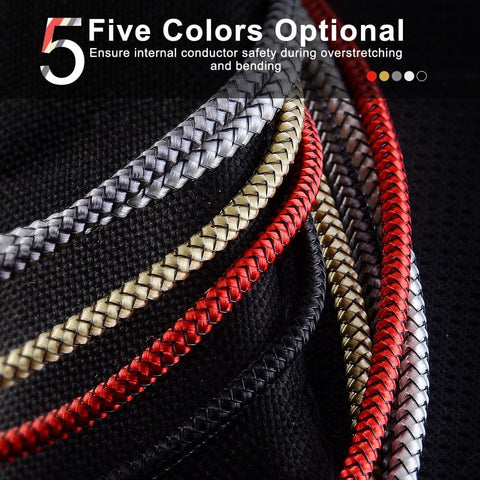 Red - 1M - Micro - OLAF Magnetic Braided LED Micro 1 Meter Usb Charging Cable