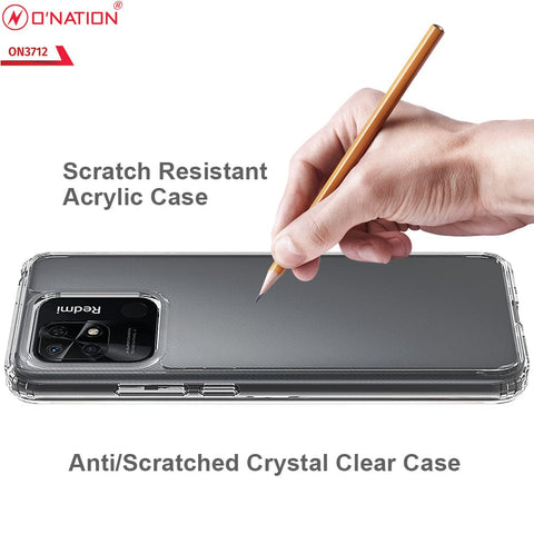 Xiaomi Redmi 10C Cover  - ONation Crystal Series - Premium Quality Clear Case No Yellowing Back With Smart Shockproof Cushions