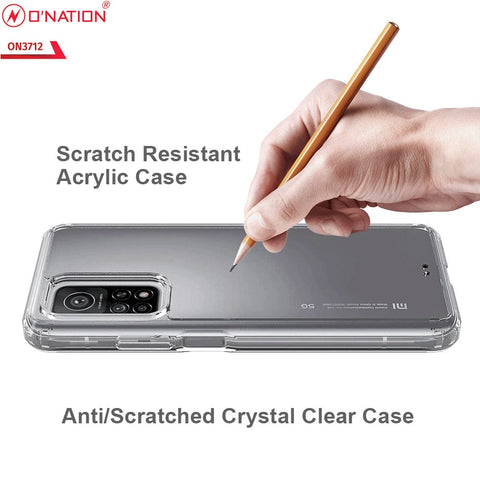 Xiaomi Mi 10T Cover  - ONation Crystal Series - Premium Quality Clear Case No Yellowing Back With Smart Shockproof Cushions
