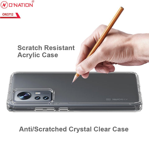 Xiaomi 12 Cover  - ONation Crystal Series - Premium Quality Clear Case No Yellowing Back With Smart Shockproof Cushions