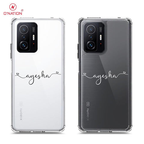 Xiaomi 11T Pro Cover - Personalised Name Series - 8 Designs - Clear Phone Case - Soft Silicon Borders