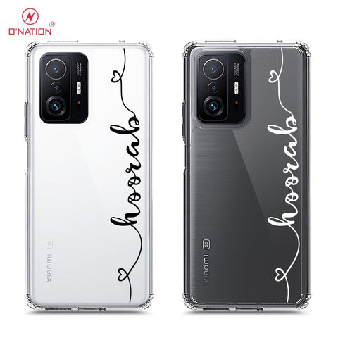Xiaomi 11T Pro Cover - Personalised Name Series - 8 Designs - Clear Phone Case - Soft Silicon Borders