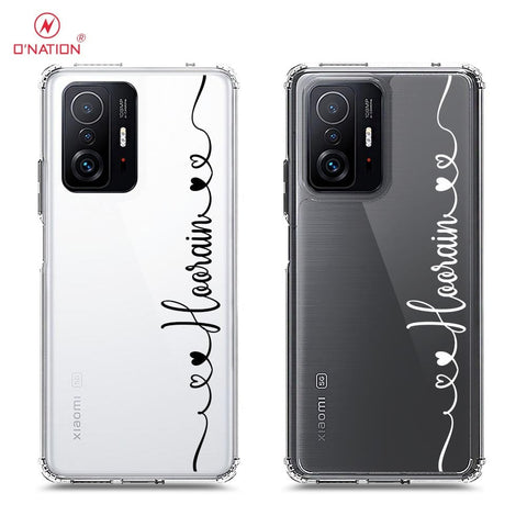 Xiaomi 11T Pro Cover - Personalised Name Series - 8 Designs - Clear Phone Case - Soft Silicon Borders