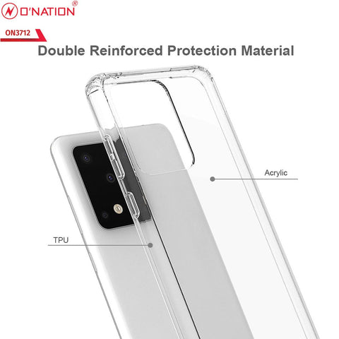 Samsung Galaxy S20 Ultra Cover  - ONation Crystal Series - Premium Quality Clear Case No Yellowing Back With Smart Shockproof Cushions