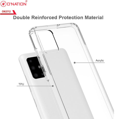 Samsung Galaxy A51 Cover  - ONation Crystal Series - Premium Quality Clear Case No Yellowing Back With Smart Shockproof Cushions