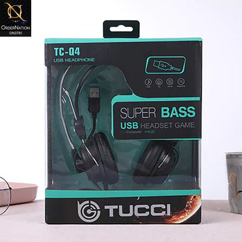 TUCCI TC-Q4 USB Stereo Headset with Mic ( Not Wireless/Bluetooth )
