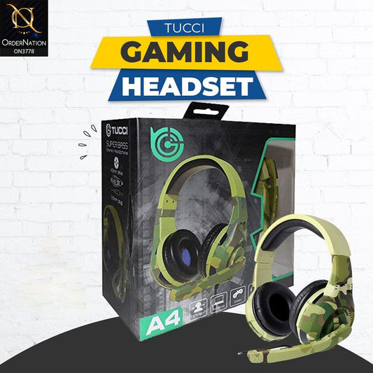 Gaming Headset with Microphone Tucci A4 With Mic ( Not Wireless/Bluetooth )