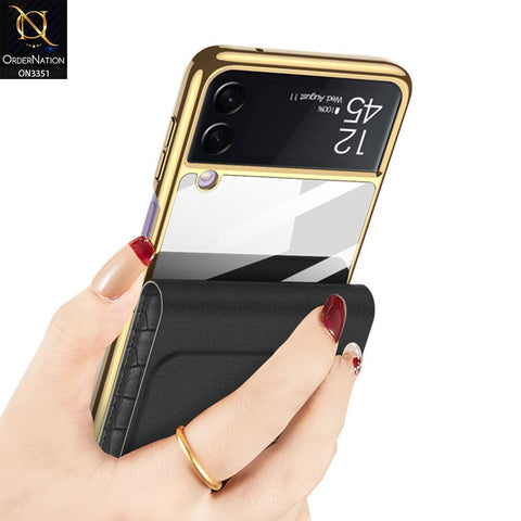 Samsung Galaxy Z Flip 3 5G Cover - Skin - GKK Leather Magnetic Stylish Case With Tessel Chain Holder