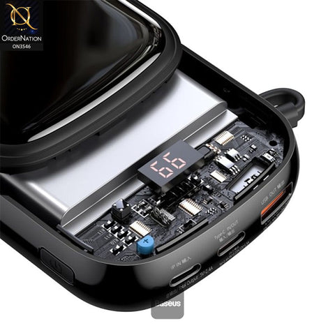 Baseus Qpow Pro Digital Display 20W 10,000mah IP Cable - Black Fast Charge Power Bank
