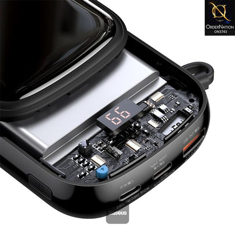 Baseus Qpow Digital Display quick charging power bank 20000mAh 20W (With IP Cable) Black - Black