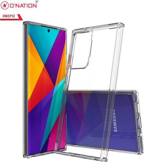 Samsung Galaxy Note 20 Ultra Cover  - ONation Crystal Series - Premium Quality Clear Case No Yellowing Back With Smart Shockproof Cushions