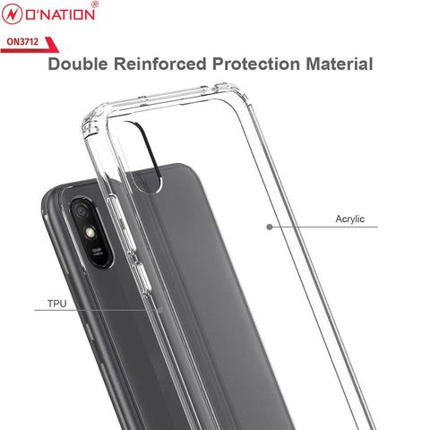 Xiaomi Redmi 9A Cover  - ONation Crystal Series - Premium Quality Clear Case No Yellowing Back With Smart Shockproof Cushions