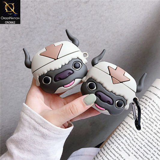 Airpods Pro Cover - Gray - Trending 3D Monkey Shape Soft Silicone Airpods Case