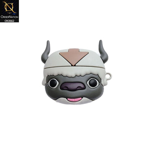 Airpods Pro Cover - Gray - Trending 3D Monkey Shape Soft Silicone Airpods Case