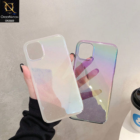 iPhone 13 Cover  - Black - Rainbow Dew Drops Ultra Thin Semi Transparent Back Hard Shell Case