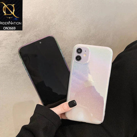 iPhone XS / X Cover  - Black - Rainbow Dew Drops Ultra Thin Semi Transparent Back Hard Shell Case